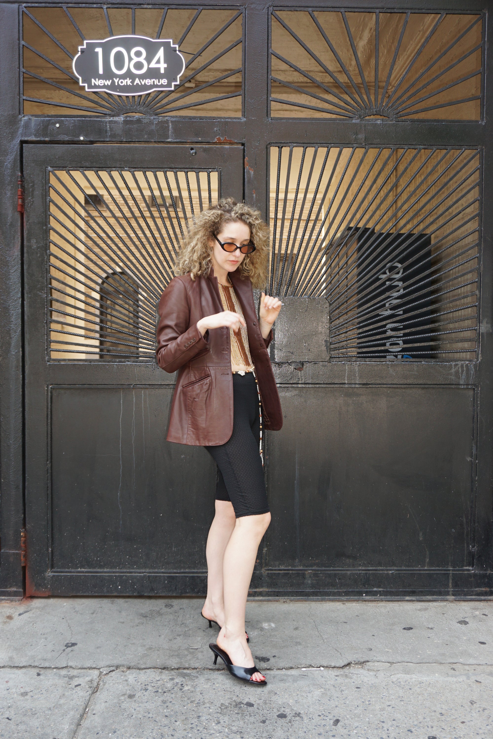 Check Pattern Sheer Leggings Short