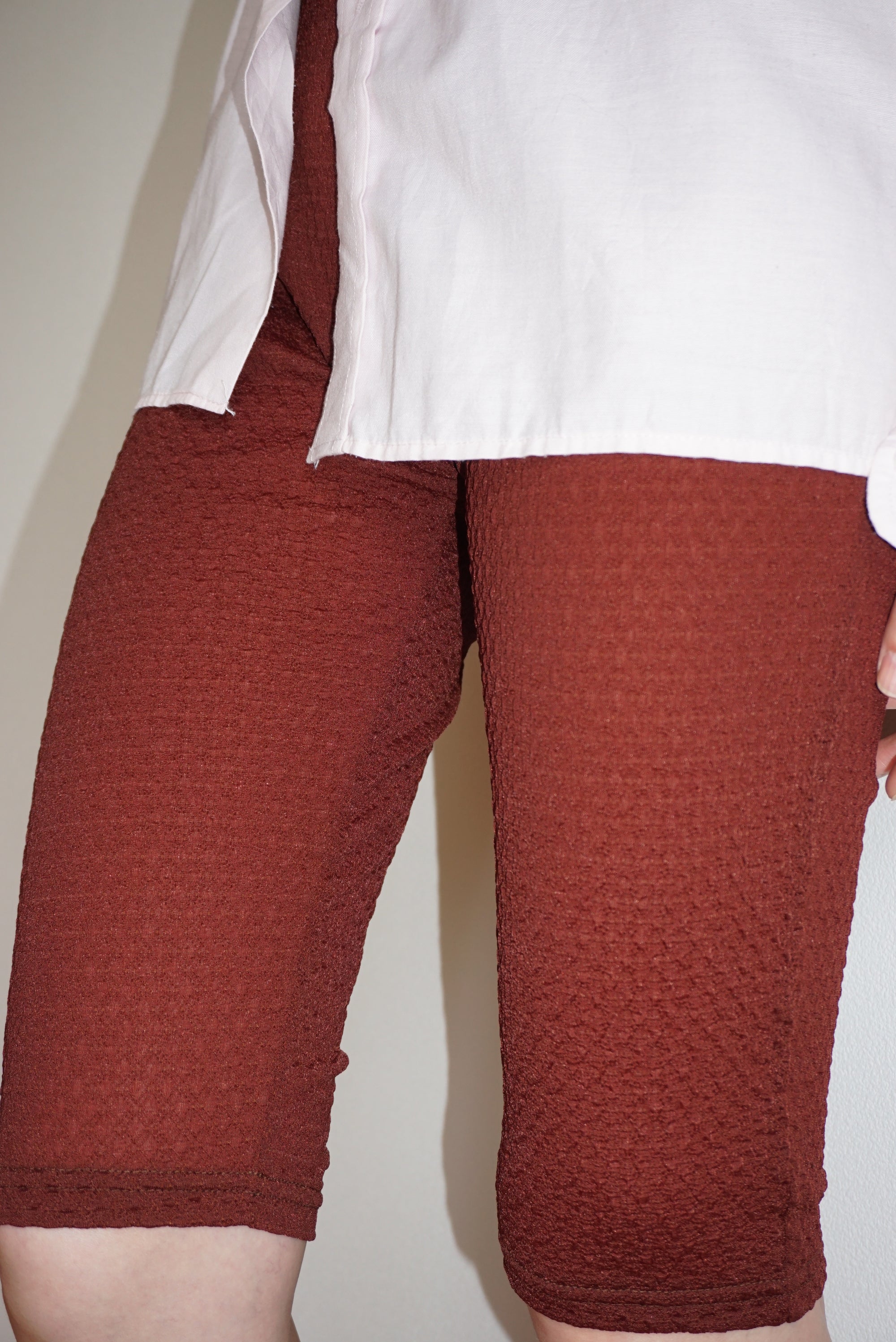 Check Pattern Sheer Leggings Short