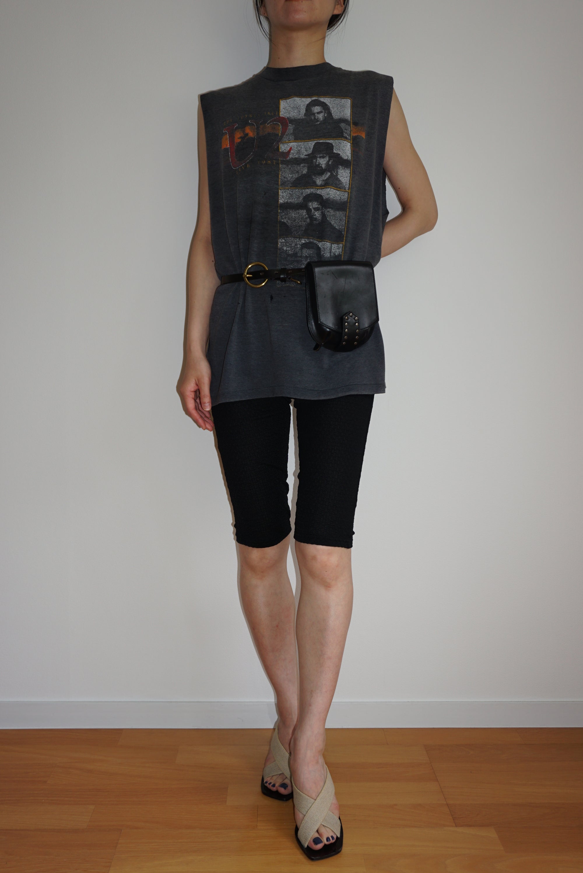 Check Pattern Sheer Leggings Short
