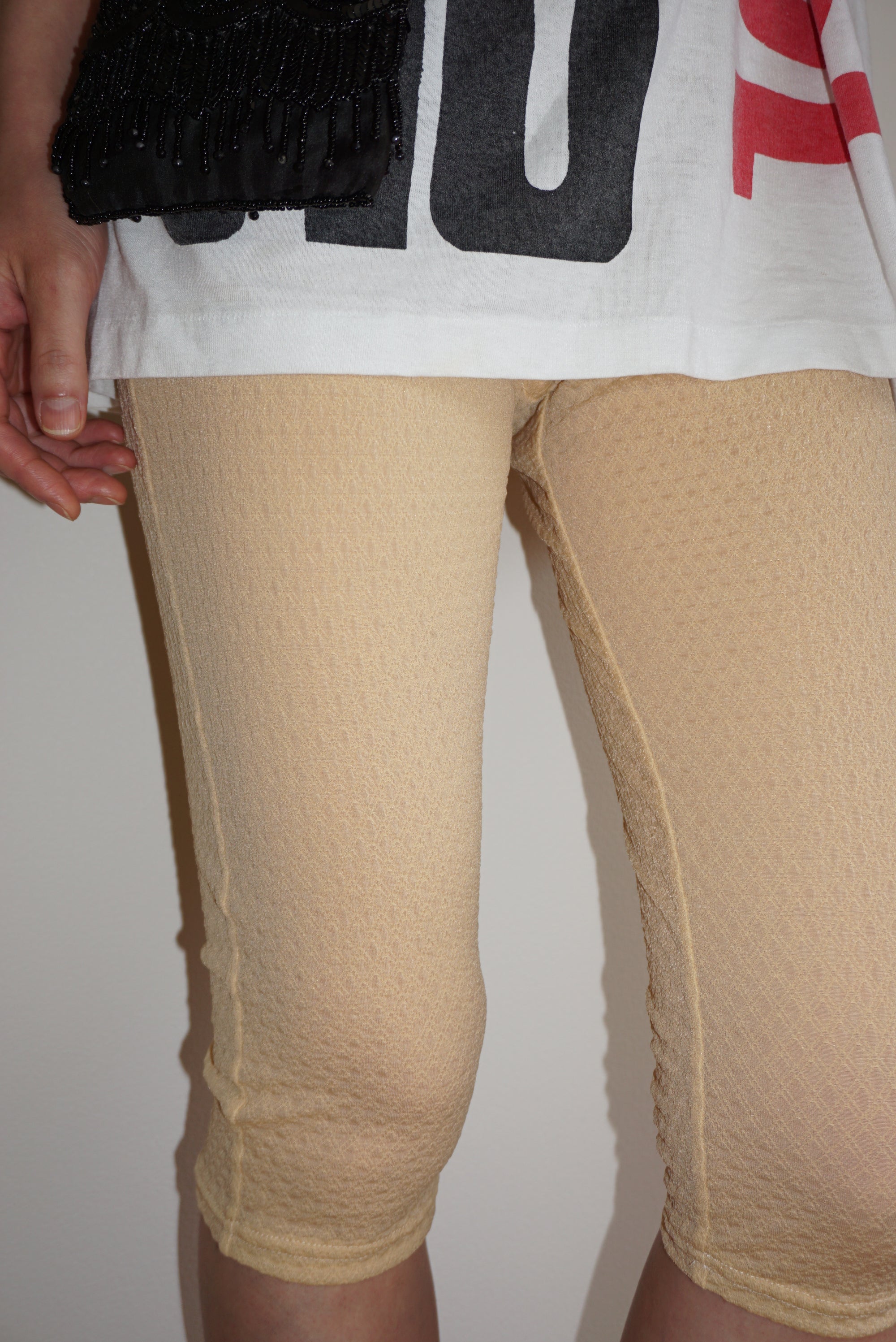 Check Pattern Sheer Leggings Long