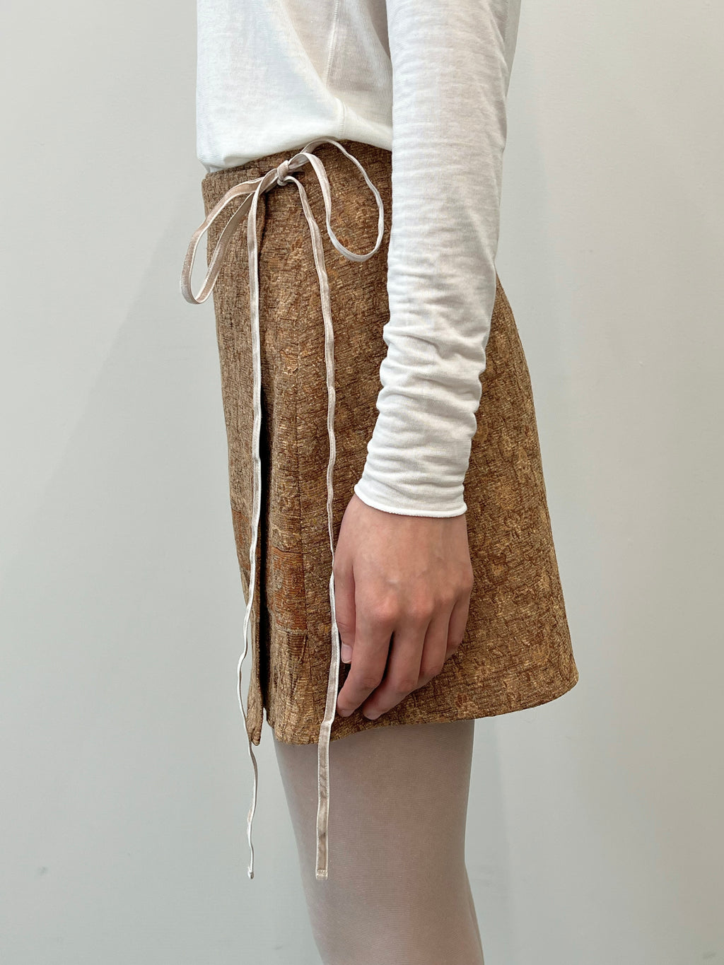 Vintage Fabric Mini Skirt #K