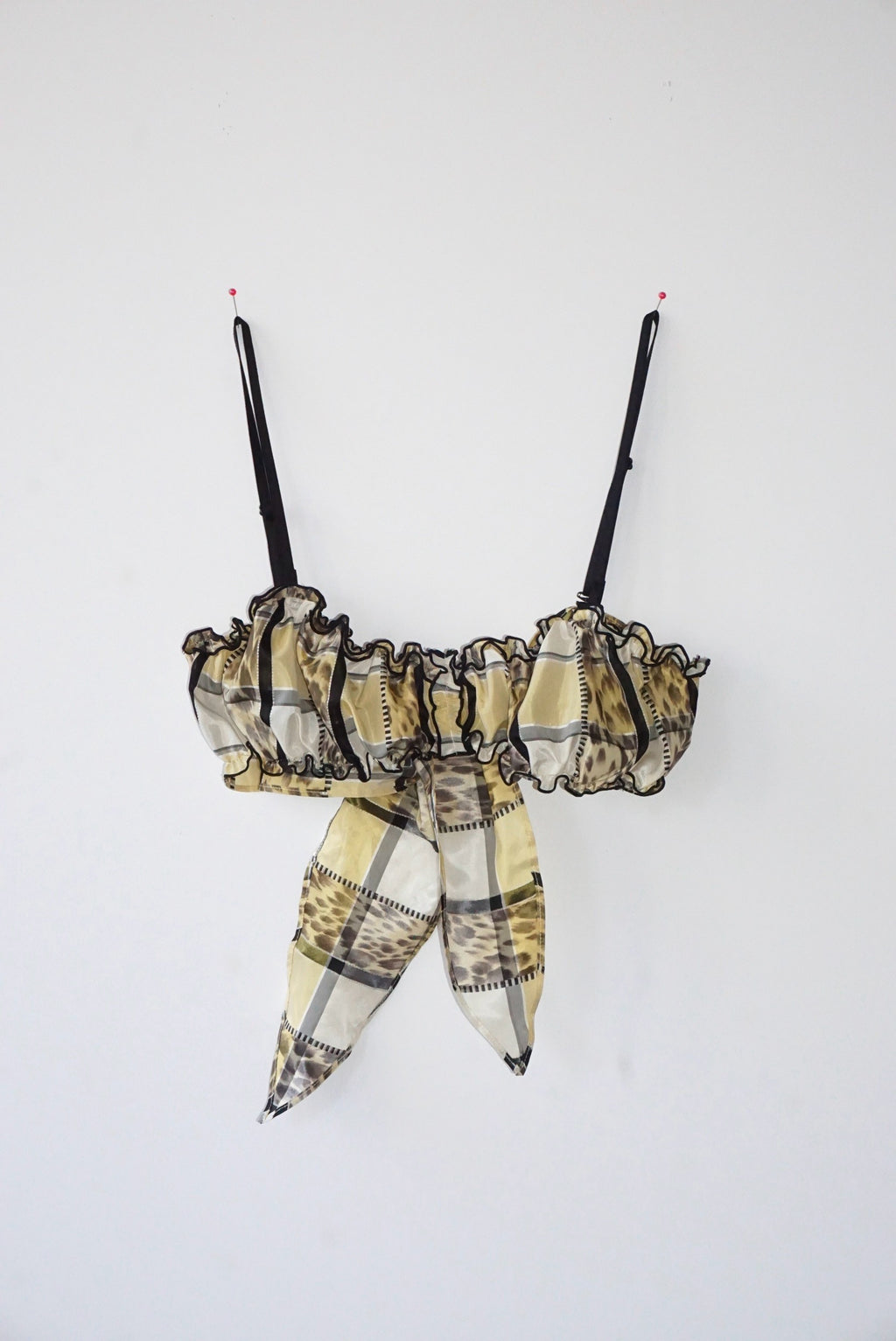 Vintage Fabric Frill Bustier #H