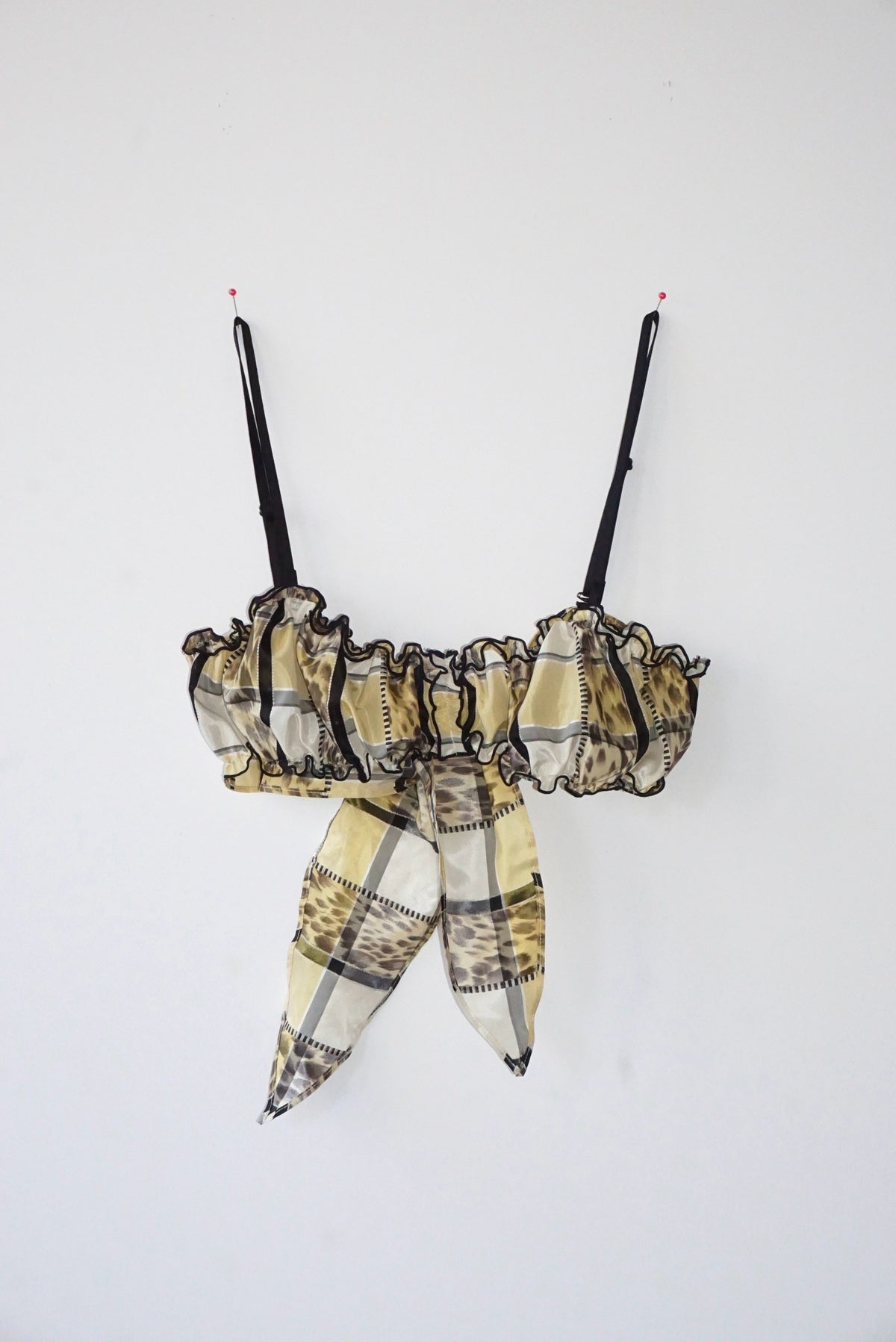 Vintage Fabric Frill Bustier #H