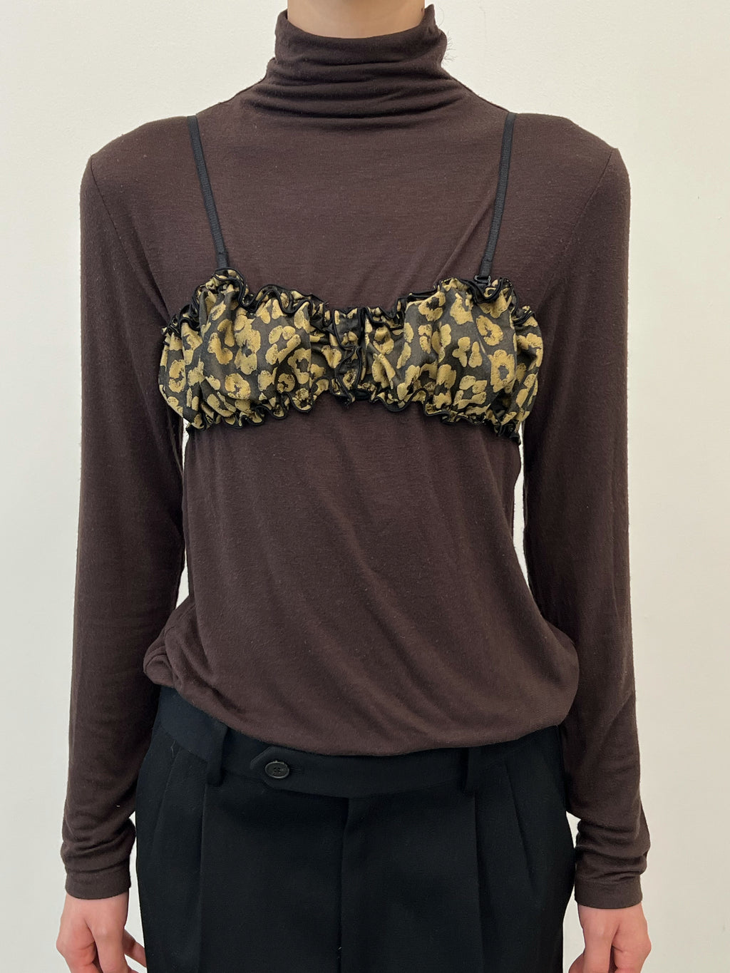 Vintage Fabric Frill Bustier #L