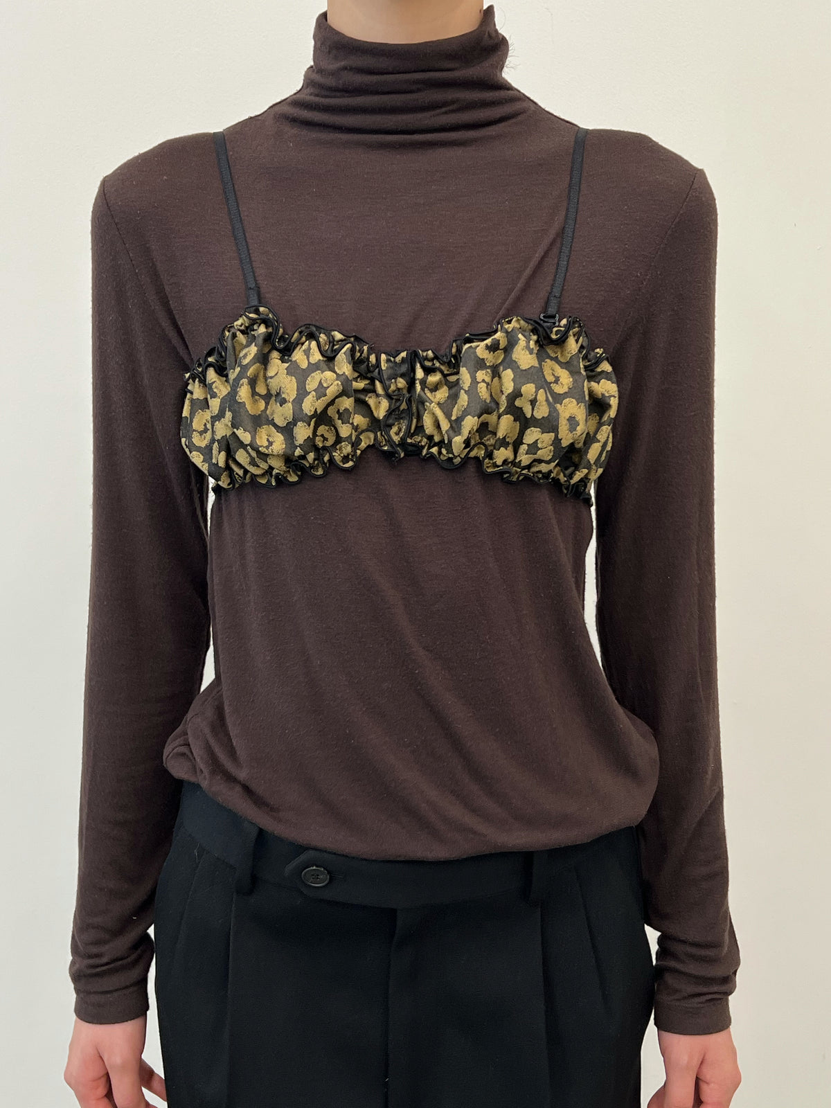 Vintage Fabric Frill Bustier #L