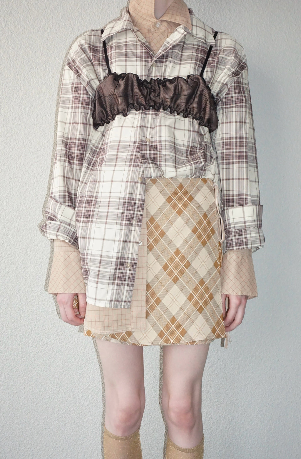 Vintage Fabric Mini Skirt #S