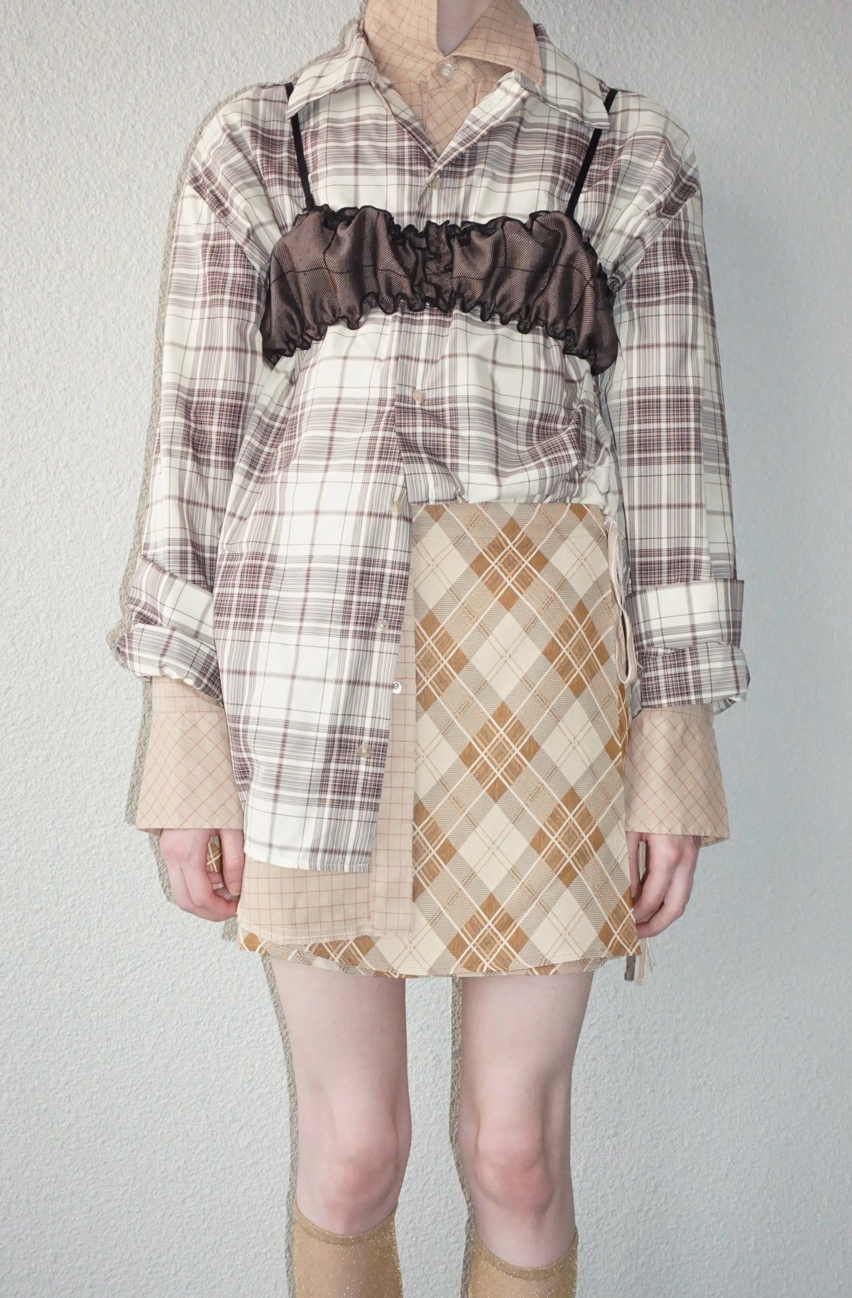 Vintage Fabric Mini Skirt #S