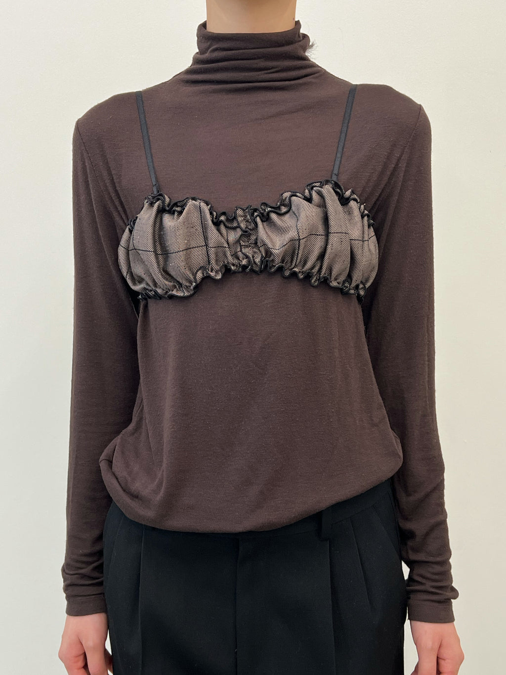 Vintage Fabric Frill Bustier #P