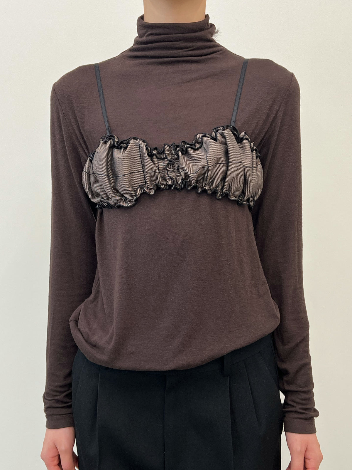 Vintage Fabric Frill Bustier #P
