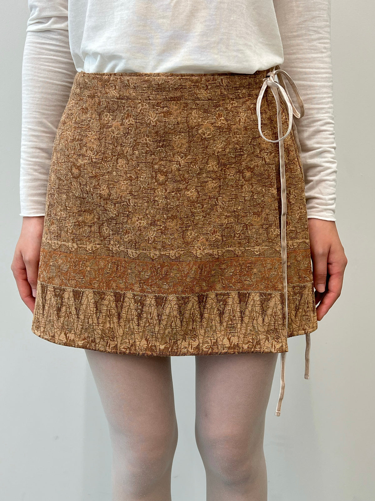 Vintage Fabric Mini Skirt #K