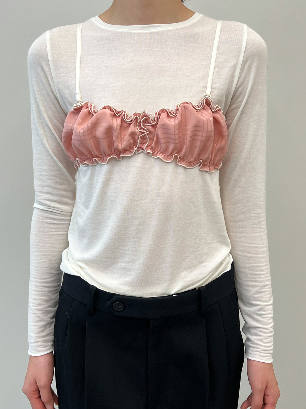 Vintage Fabric Frill Bustier #Y