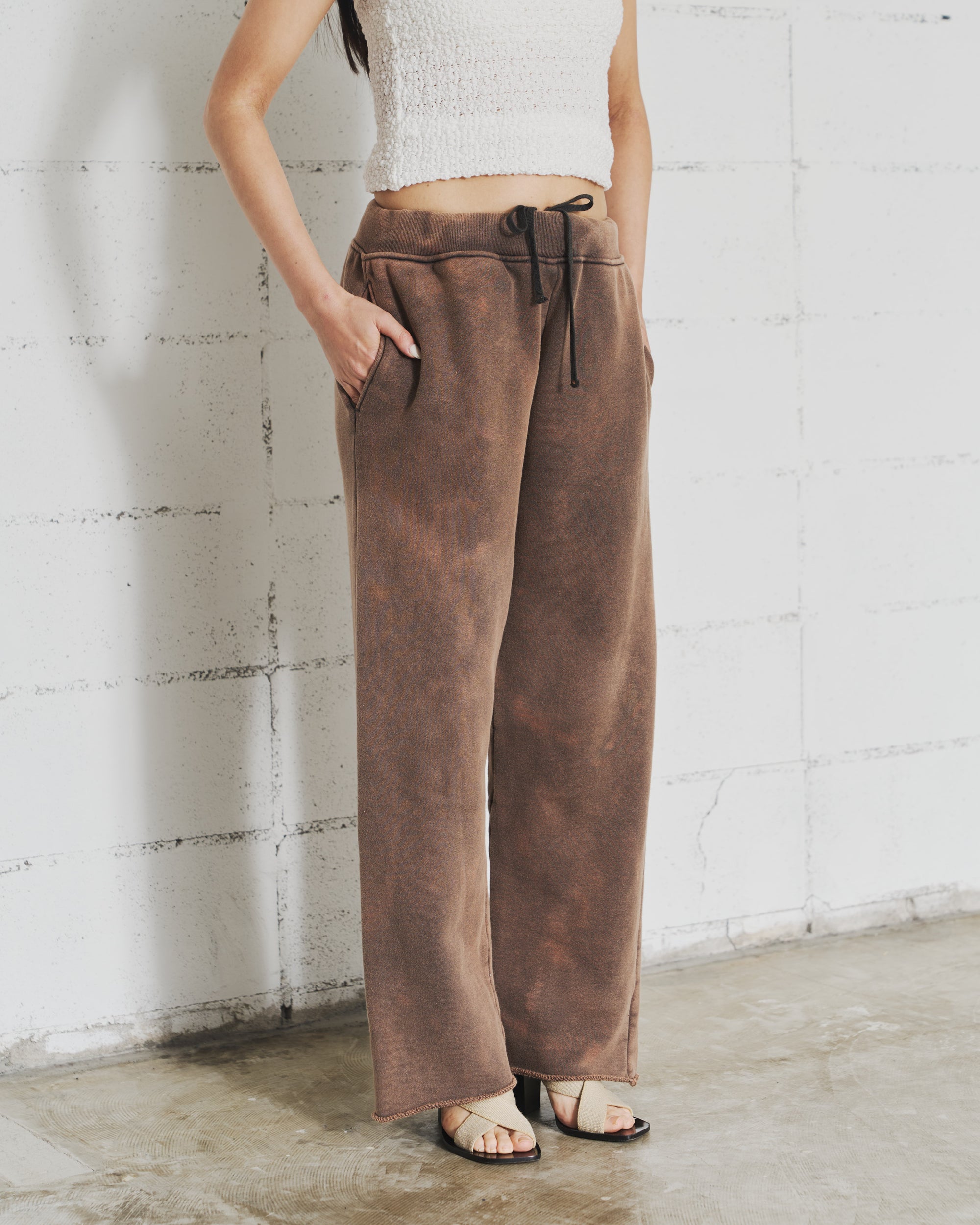 (pre order 3/6-9) Dyed Sweat Long Pants