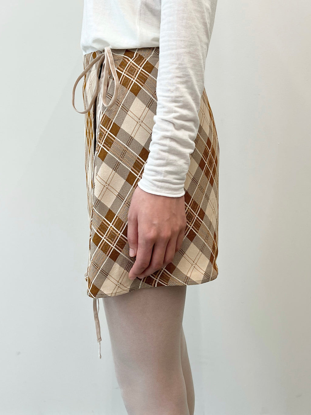 Vintage Fabric Mini Skirt #S