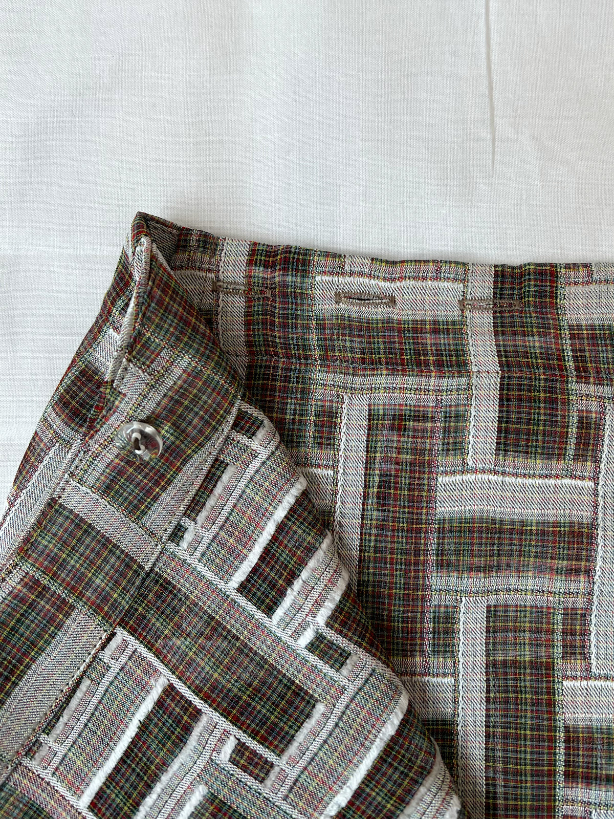Vintage Fabric Mini Skirt #W
