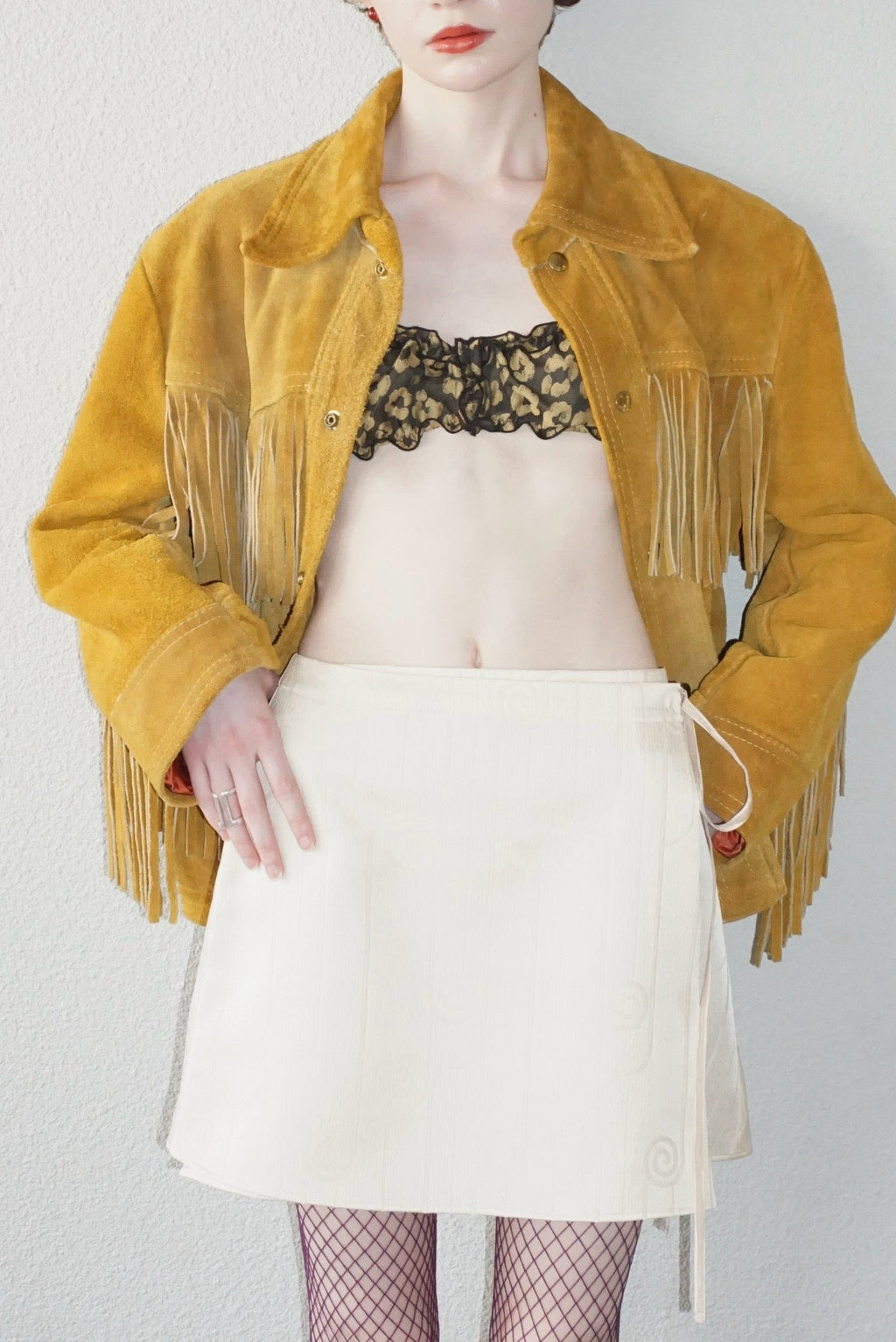 Vintage Fabric Frill Bustier #L