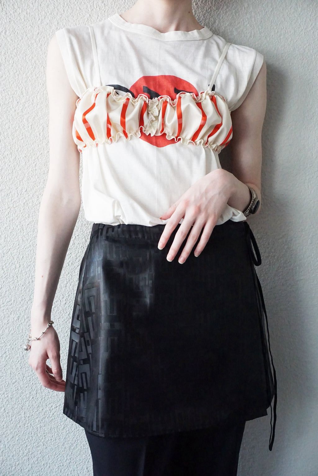 Vintage Fabric Frill Bustier #N
