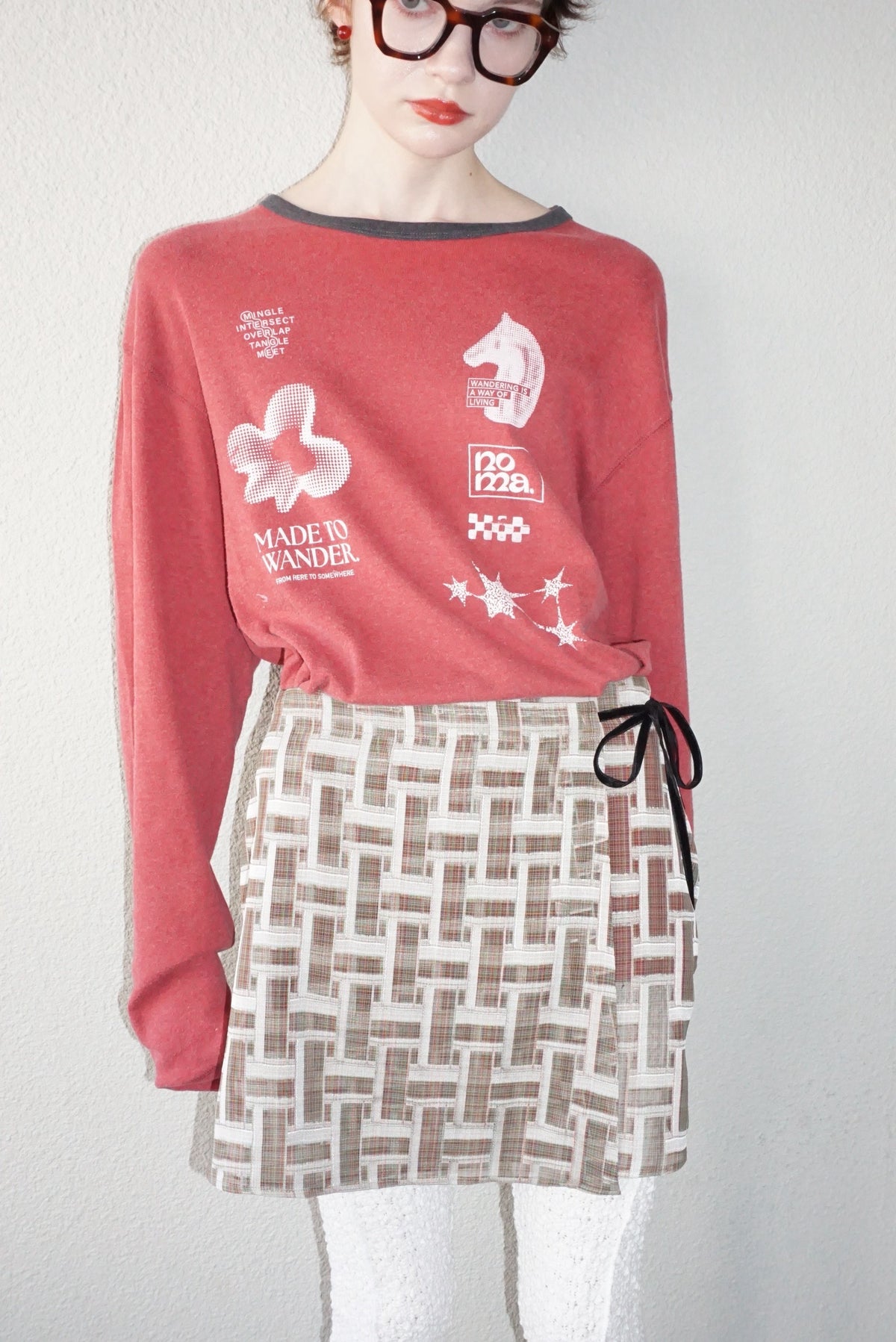 Vintage Fabric Mini Skirt #W