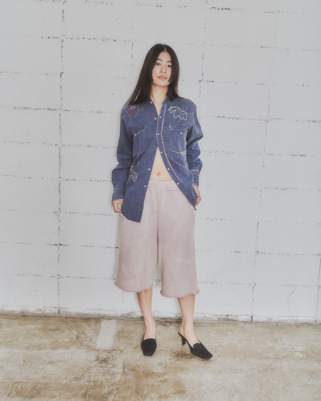 Dyed Sweat Short Pants