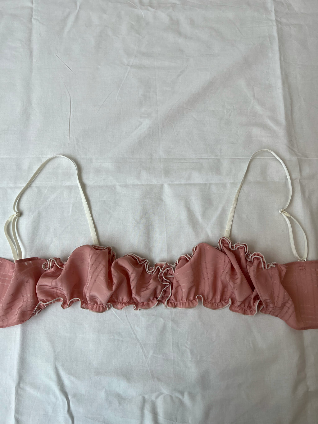 Vintage Fabric Frill Bustier #Y