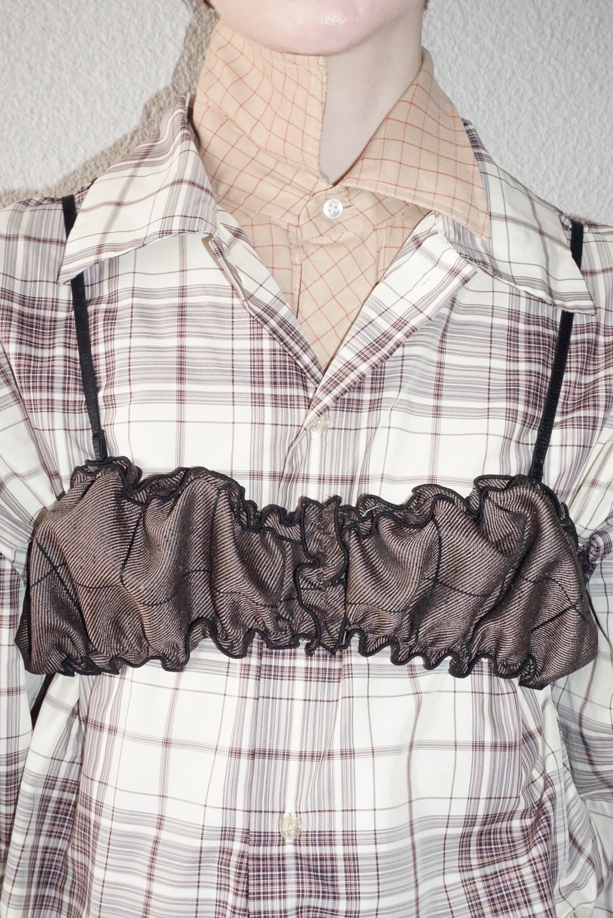 Vintage Fabric Frill Bustier #P