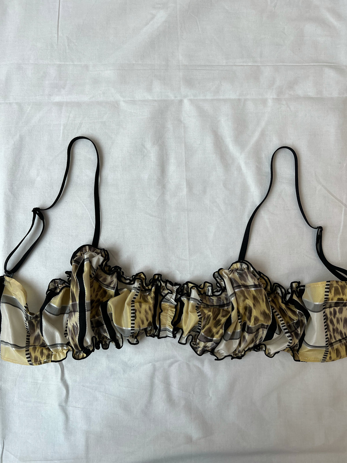Vintage Fabric Frill Bustier #H