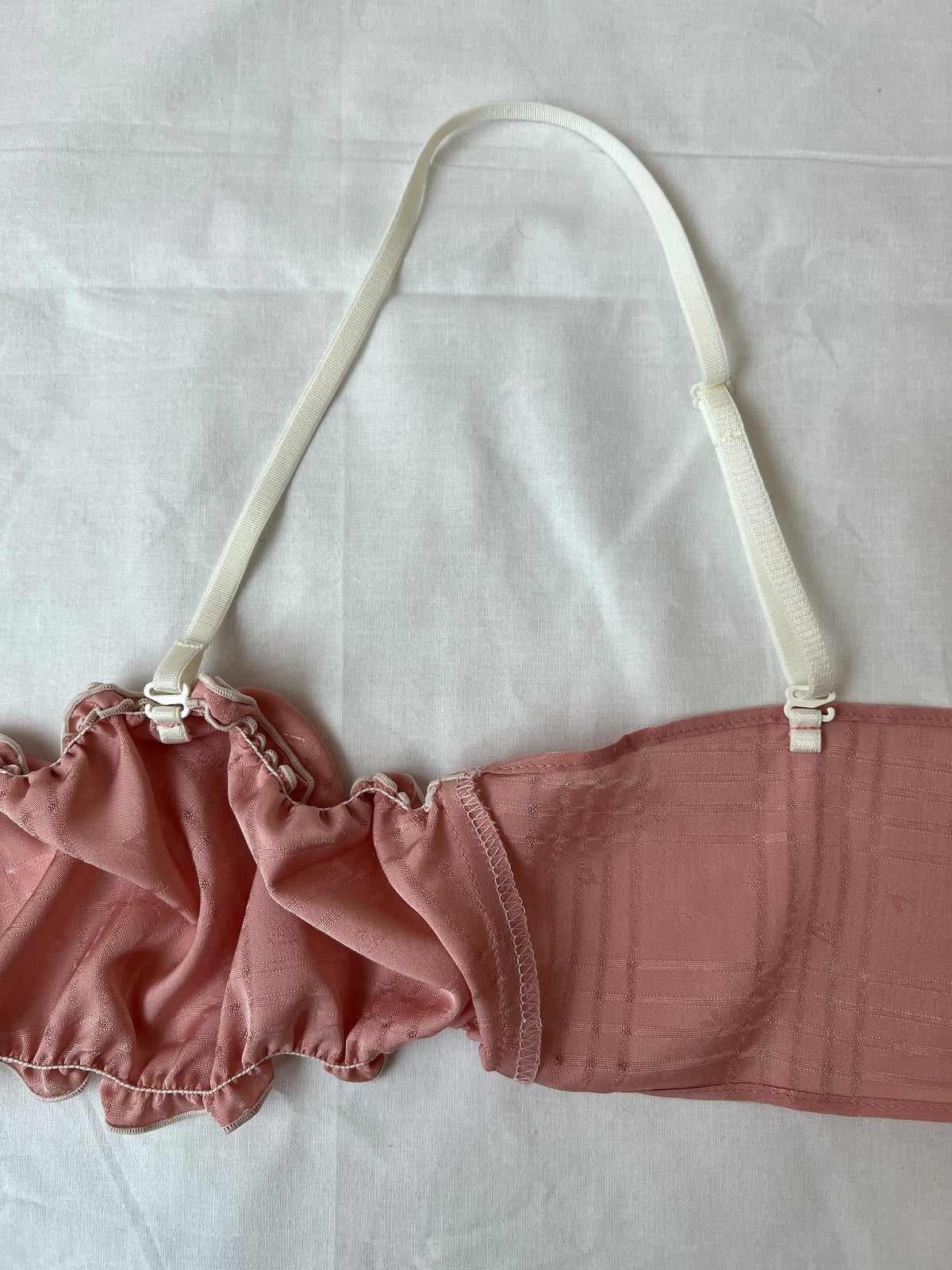 Vintage Fabric Frill Bustier #Y