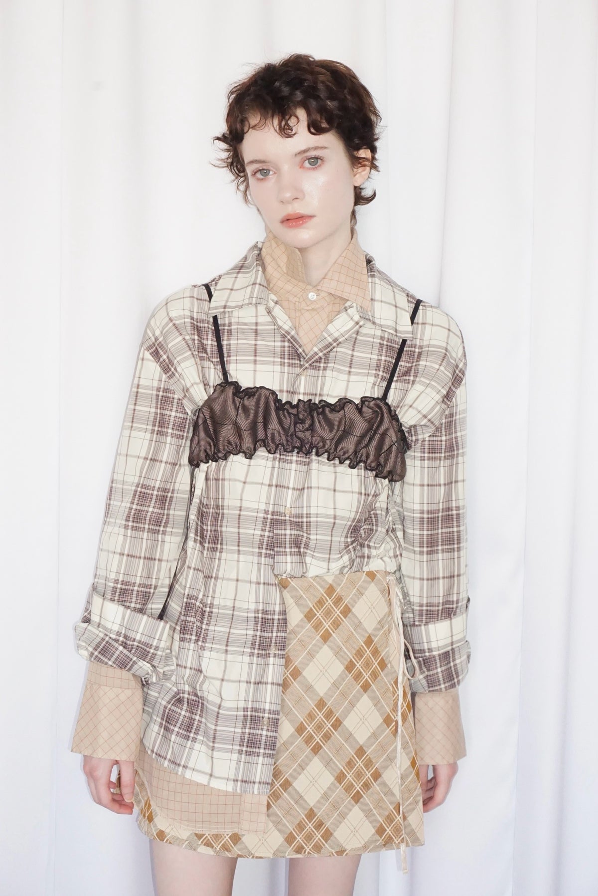 Vintage Fabric Frill Bustier #P