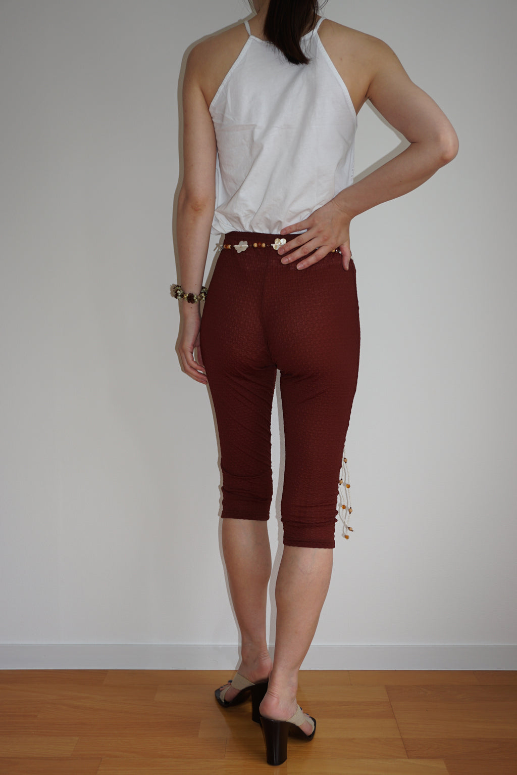 Check Pattern Sheer Leggings Long