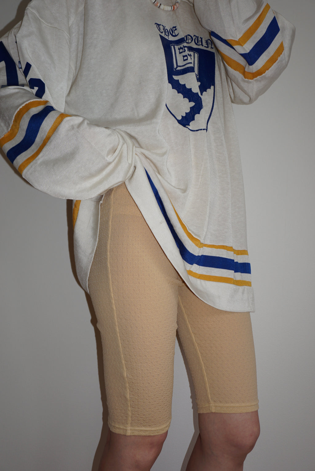 Check Pattern Sheer Leggings Short
