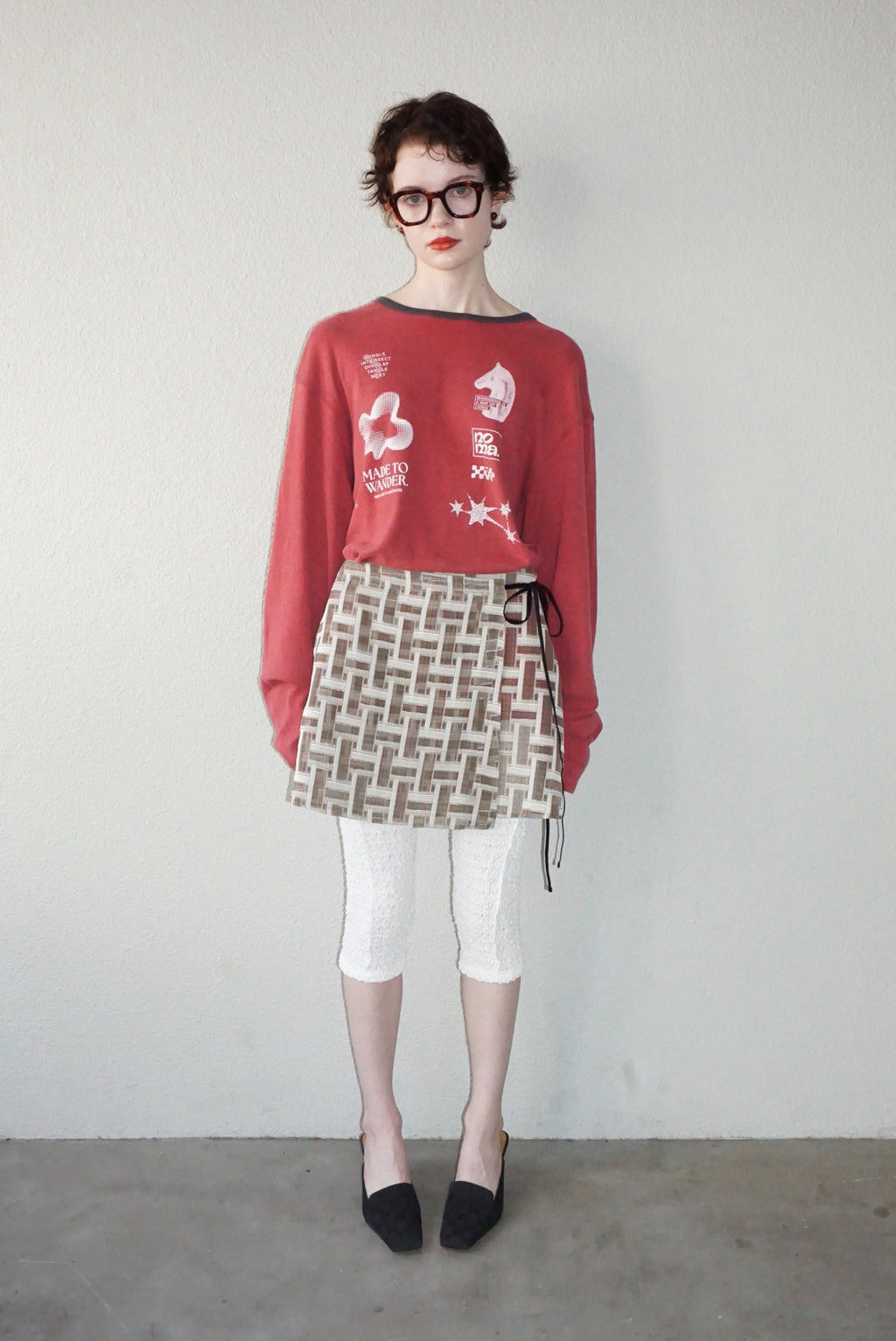 Vintage Fabric Mini Skirt #W