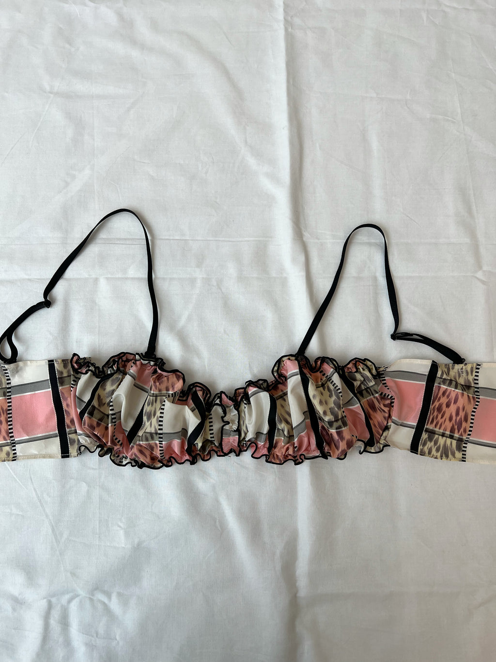 Vintage Fabric Frill Bustier #G