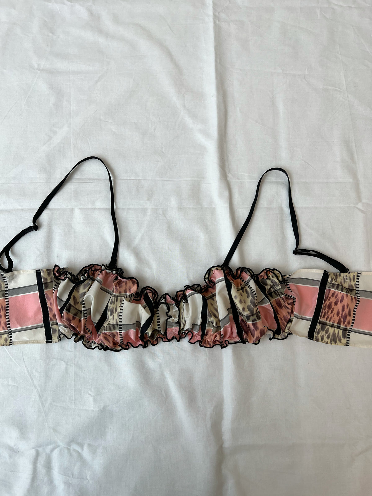 Vintage Fabric Frill Bustier #G