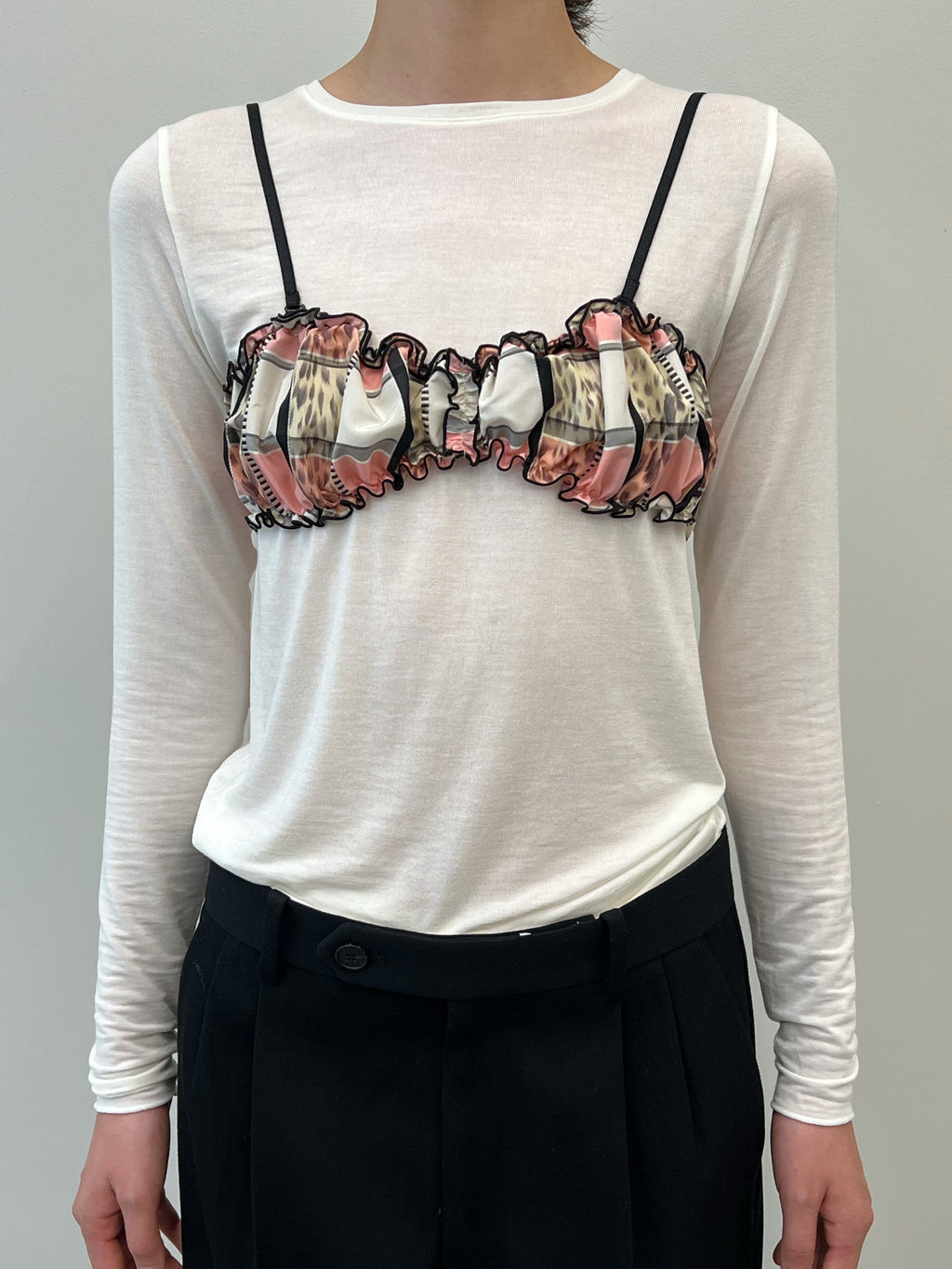 Vintage Fabric Frill Bustier #G